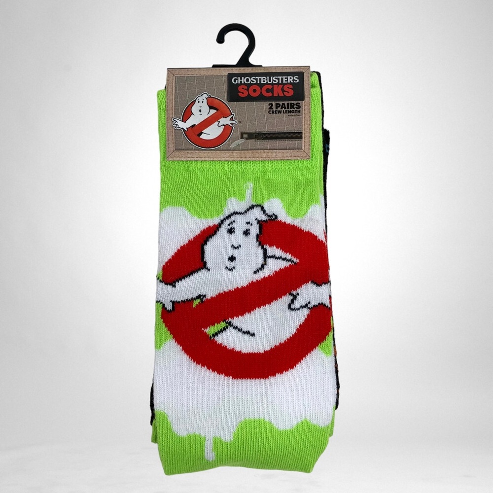 Ghostbusters Men's Novelty Socks 2 Pairs Size Large!